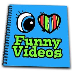 Bright Eye Heart I Love Funny Videos – Drawing Book 8 X 8 Inch