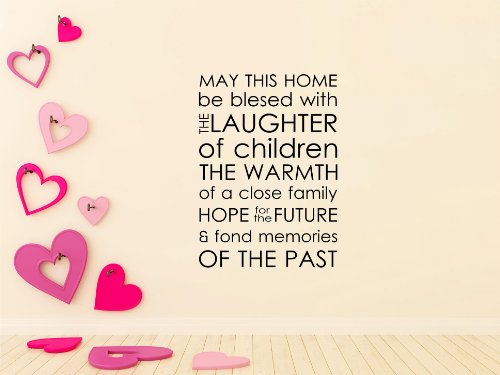 May this home be blessed with the laughter…Vinyl Wall Decals Quotes Sayings Words Art Decor Lettering Vinyl Wall Art Inspirational Uplifting