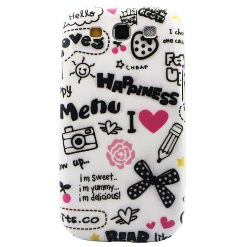 Highsound Cartoon Script Art Happiness Hard PC Skin Case Cover for Samsung Galaxy S3 i9300