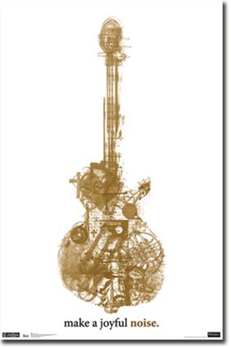 (22×34) Guitar Psalm 100:1 Make a Joyful Noise Art Print Poster (22×34) Guitar Psalm 100:1 Make a Joyful Noise Art Print Poster