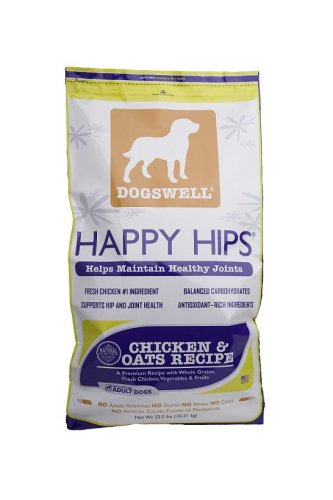 Dogswell Happy Hips for Dogs, Chicken & Oats Dry Dog Food, 22.5-Pound Bag