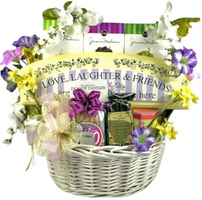 Love Laughter and Friends Gift Basket for Women