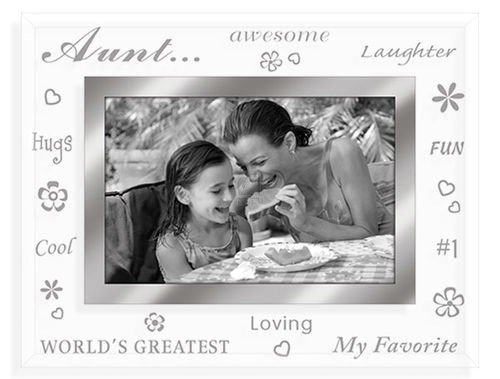 Malden Clear Expressions AUNT etched glass keepsake – 4×6