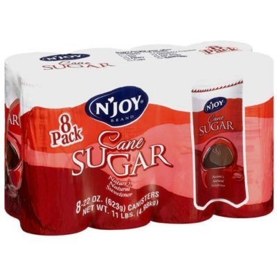 N’JOY Pure Cane Sugar – 8/22 oz. Canisters