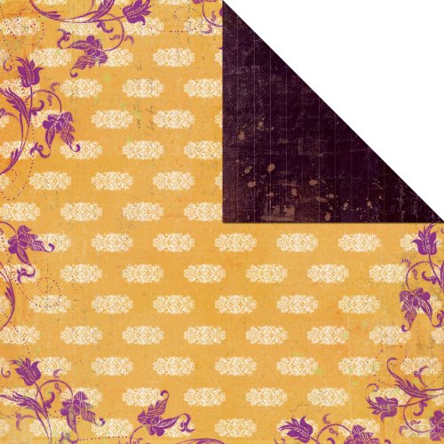 Prima 910037 12 by 12-Inch Life In Colors Double Sided Cardstock Paper, Joyful Yellow, 25-Pack