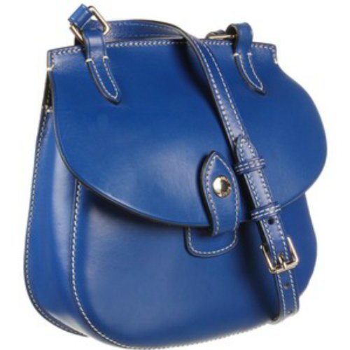 Dooney & Bourke Leather Swing Pack Crossbody Happy Bag Blue