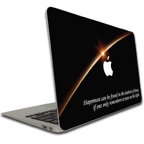 Macbook Air (11 inch) Vinyl, Removable Skin – Dumbledore Quote – “Happiness can be…” – Harry Potter