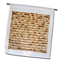 Matzah bread texture photo – for passover pesach – funny Jewish humor – humorous matzo Judaism food – 12 X 18 Inch Garden Flag