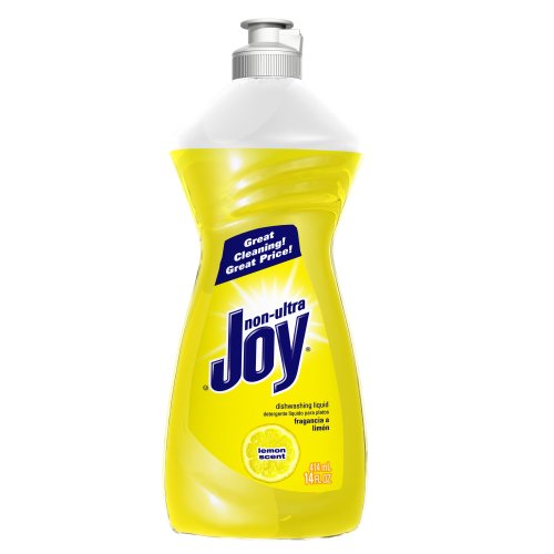 Joy Non-Concentrated Lemon Scent Dishwashing Liquid, Yellow Lemon, 14 Ounce (Pack of 25)