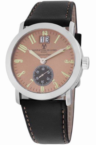 Montres De Luxe Men’s CL1 AC RAME Classic One Big Date Rose Gold Dial Leather Watch