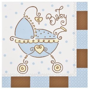 Baby Joy Blue Lunch Napkins 16ct