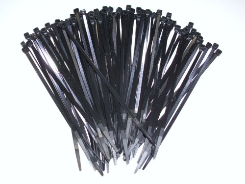 Joy Fish 8″ Heavy Duty Nylon Cable Ties, 50 lb Test, 100 PC, Black