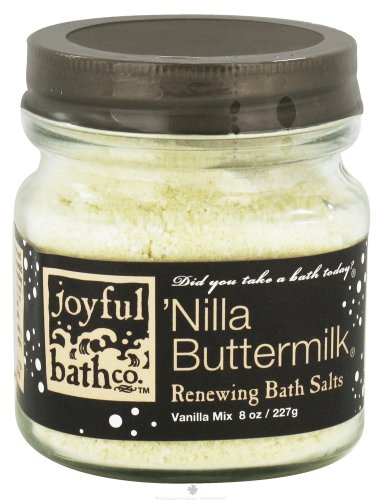Joyful Bath Nilla Buttermilk Renewing Bath Salts, Vanilla, 8 Ounce