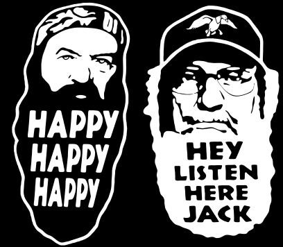 Duck Dynasty Phil Robertson Uncle Si Decal 2 Pack Decal/Sticker 6″ White