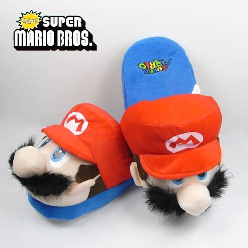 New Super Mario Bros Slipper Soft Plush Stuffed Cute Nintendo Collect Funny Gift