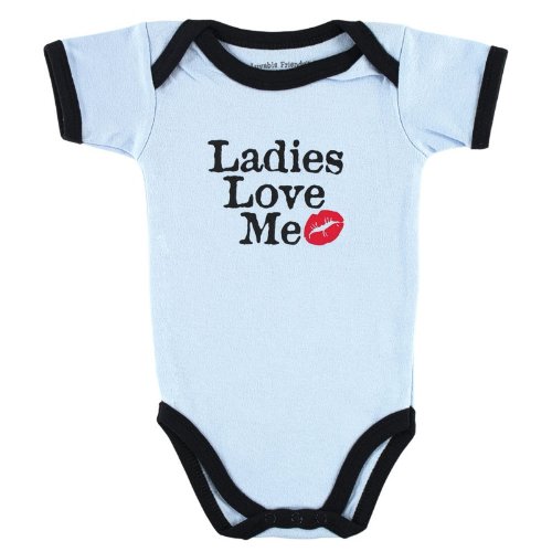 Luvable Friends Baby Sayings Bodysuit – Wild Boy, Ladies, 3-6 Months