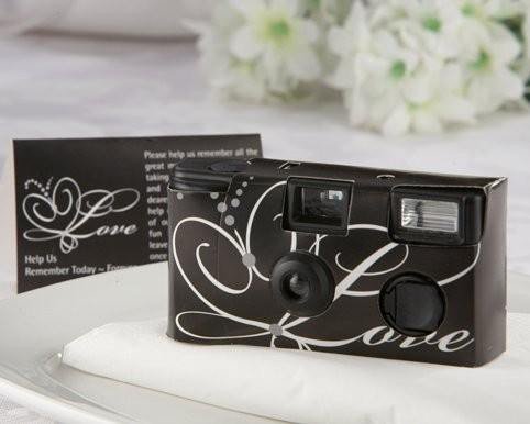 Wedding Favors Love Disposable Wedding Camera with Table Card Black
