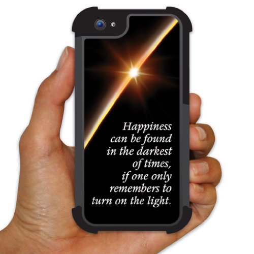 iPhone 5 BruteBoxTM Case – Dumbledore Quote – “Happiness can be…” – Harry Potter – 2 Part Rubber and Plastic Protective Case
