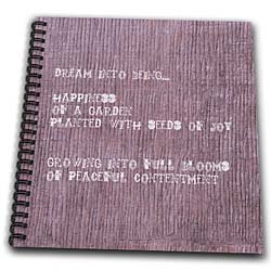 Rose Colored Happiness Poem Poetry Inspirational Quotes – Memory Book 12 X 12 Inch