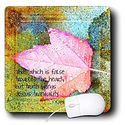 Patricia Sanders Inspirations – Joyous Tranquility- Leaf- Inspirational Rumi Quote – Mouse Pads Patricia Sanders Inspirations – Joyous Tranquility- Leaf- Inspirational Rumi Quote – Mouse Pads