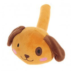Brown Lovely Plush Hammer Round Dog Shape Figure Toy with Funny Children Laughter