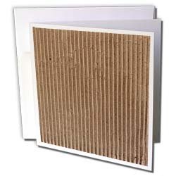 InspirationzStore Graphic Textures – Beige Corrugated cardboard photo – texture photography – brown grunge – cheap unusual funny offbeat – Greeting Cards-12 Greeting Cards with envelopes
