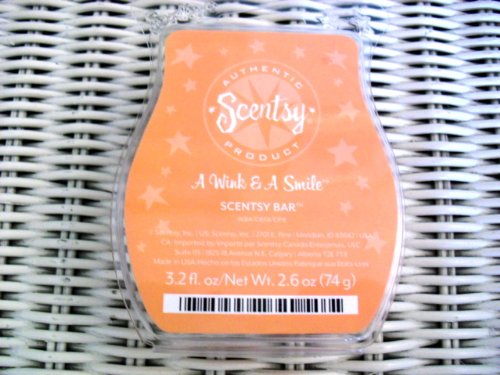 Scentsy “A Wink & A Smile” Wickless Candle, Tart Warmer Wax 3.2 Fl Oz, 8 Squares