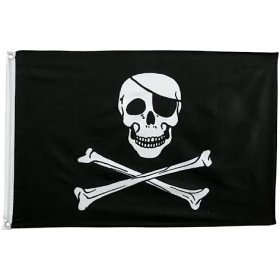 Pirate Flag Jolly Roger with Patch 3×5 ft 3 x 5 NEW