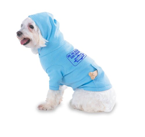 ON THE 8TH DAY GOD CREATED LAUGHTER Hooded (Hoody) T-Shirt with pocket for your Dog or Cat MEDIUM Lt Blue