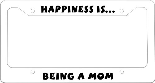Rikki Knight Happiness is… Bein a Mom novelty License Plate Frame for Car License Plate Frame – Ideal Gift for all occassions!