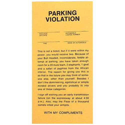 Fake Parking Tickets – Pad of 25