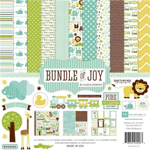 Echo Park Paper Bundle of Joy Boy Collection Scrapbooking Kit