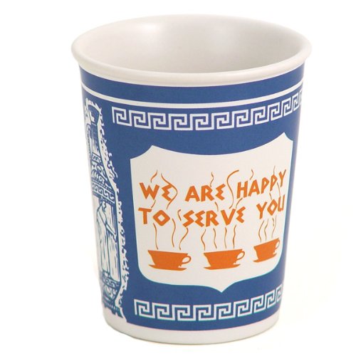 Exceptionlab Inc. 10-Ounce Ceramic Cup “We are happy to serve you”