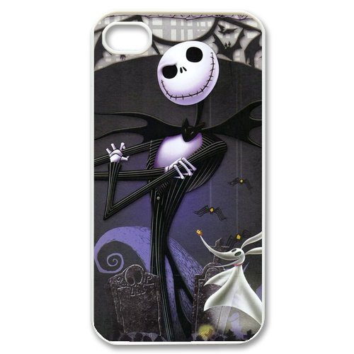 Creative Funny Picture Of Nightmare Before Christmas Jack Skellington Head snap on Iphone 4/4s Case Best Cover Show 1gb204