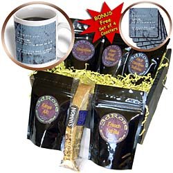 Patricia Sanders Inspirations – Blue Tie Dye Happiness Poem Inspirational Quotes Poetry – Coffee Gift Baskets – Coffee Gift Basket