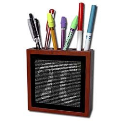 EvaDane – Funny Pictures – Pi Written Out – Tile Pen Holders-5 inch tile pen holder