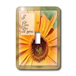 3dRose LLC lsp_32662_1 Framed I Choose Happiness Flower Inspirational Quotes Single Toggle Switch