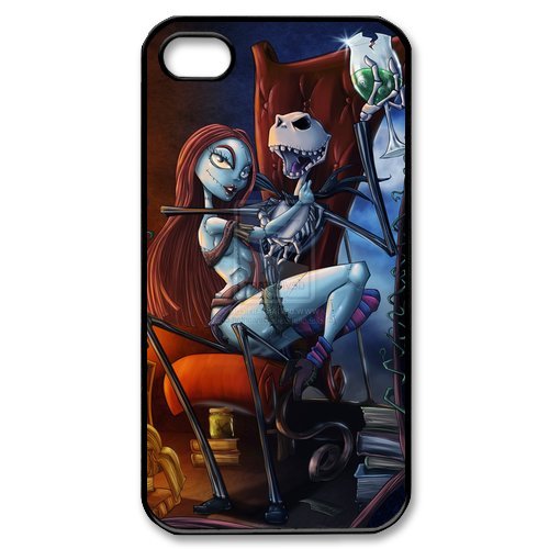 Creative Funny Picture Of Nightmare Before Christmas Jack Skellington Head snap on Iphone 4/4s Case Best Cover Show 1gb209
