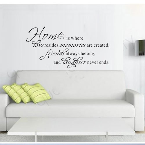 21.7″ X 39.4″Home Is Where Love Resides, Memories Are Created, Friends Always Belong, and Laughter Never Ends Wall Lettering Words Sticky Wall Art Decor Removable Stylish Sticker Mural DIY Vinyl Décor for Room Home. 21.7″ X 39.4″Home Is Where Love Resides, Memories Are Created, Friends Always Belong, and Laughter Never Ends Wall Lettering Words Sticky Wall Art Decor Removable Stylish Sticker Mural DIY Vinyl Décor for Room Home.