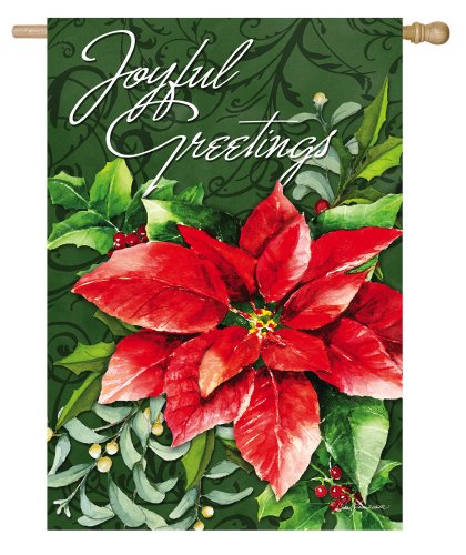 Joyful Greetings Embellished House Flag Joyful Greetings Embellished House Flag