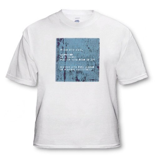 Blue Tie Dye Happiness Poem Inspirational Quotes Poetry – White Infant Lap-Shoulder Tee (6M)