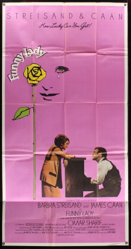 Funny Lady int’l three-sheet movie poster ’75 Barbra Streisand watches James Caan play piano!