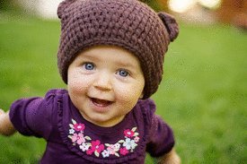 Crochet Animal Hat For Newborn, Baby or Toddler. Brown Bear.