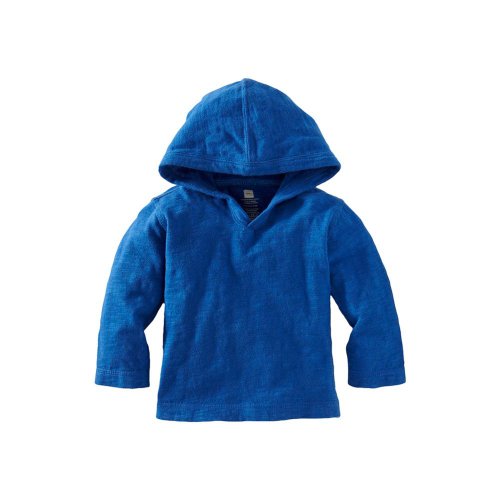 Tea Collection Baby-Boys Newborn Happy Hoodie, Royal, 12-18 Months