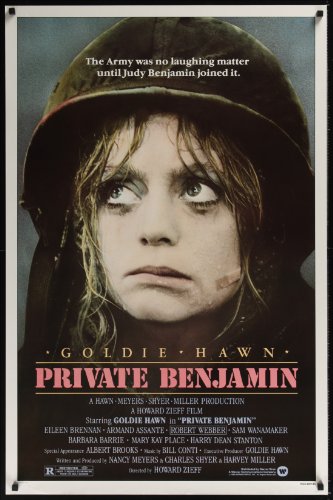 Private Benjamin one-sheet movie poster ’81 funny image of depressed military Goldie Hawn!