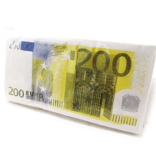 Napkins “Billet De 200 Euros”.