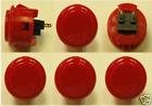 Sanwa 6 pcs OBSF-30 RED (Bright Red) OEM Arcade Push Button (Mad Catz SF4 Tournament Joystick Compatible)