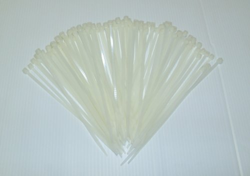 Joy Fish 8″ Heavy Duty Nylon Cable Ties, 50 lb Test, 100 PC, White