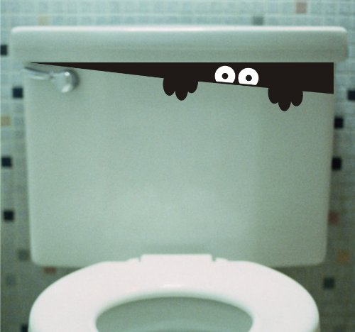Toilet Monster Bathroom wall art decal sticker funny kids