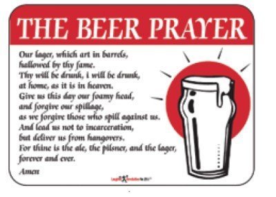 Laughter Revolution Sign Beer Prayer (Pack of 5)